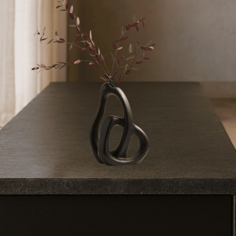 Vaso Arcoa – Forma Orgânica Preta