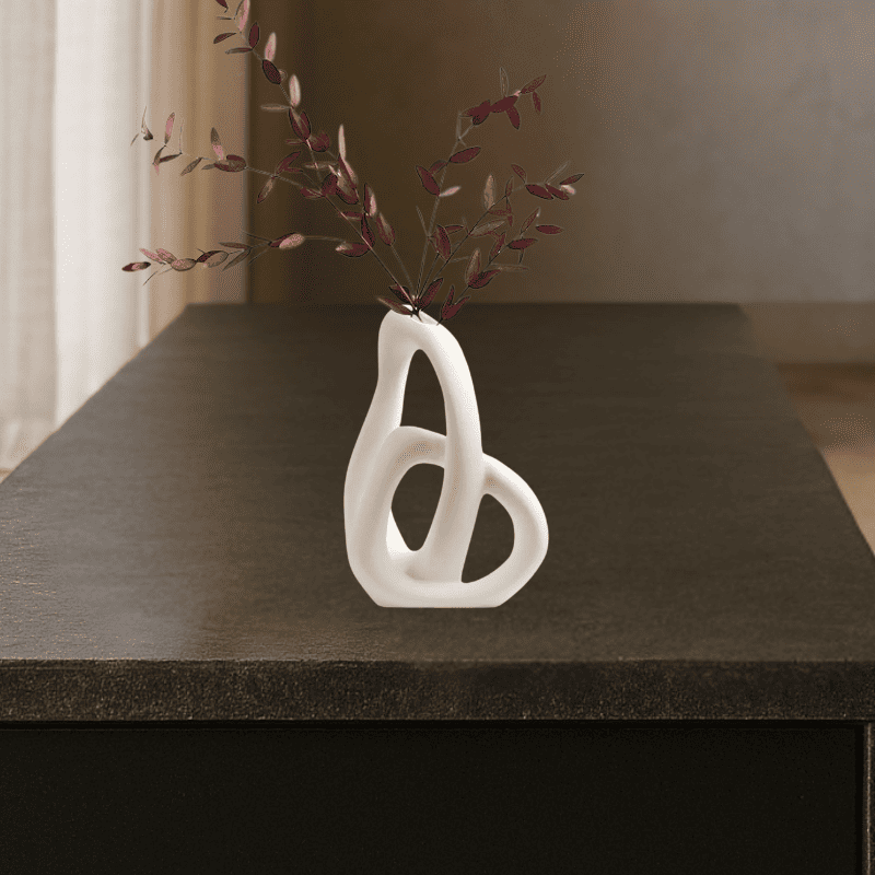 Vaso Arcoa – Forma Orgânica Branca
