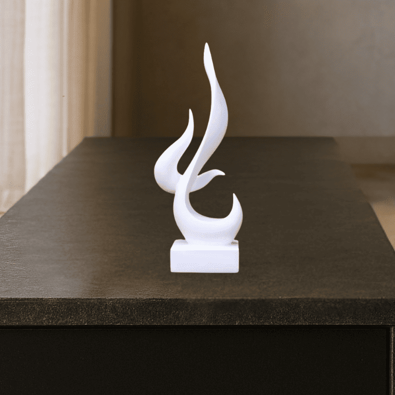 Escultura Fogo da Fênix Branco