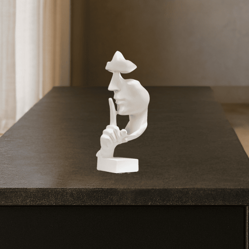 Escultura O Valor do Silêncio Branco