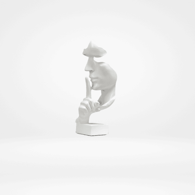 Escultura O Valor do Silêncio Branco