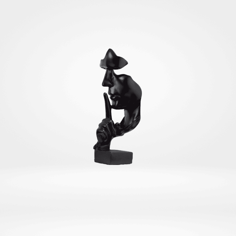 Escultura O Valor do Silêncio Preto