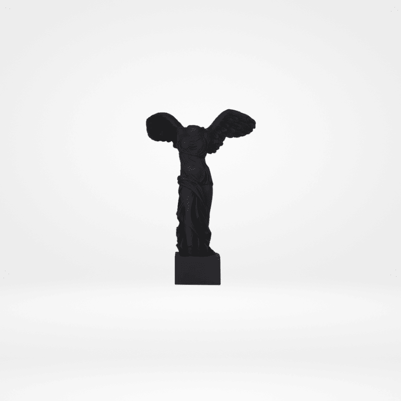 Escultura Vitória Alada Preto