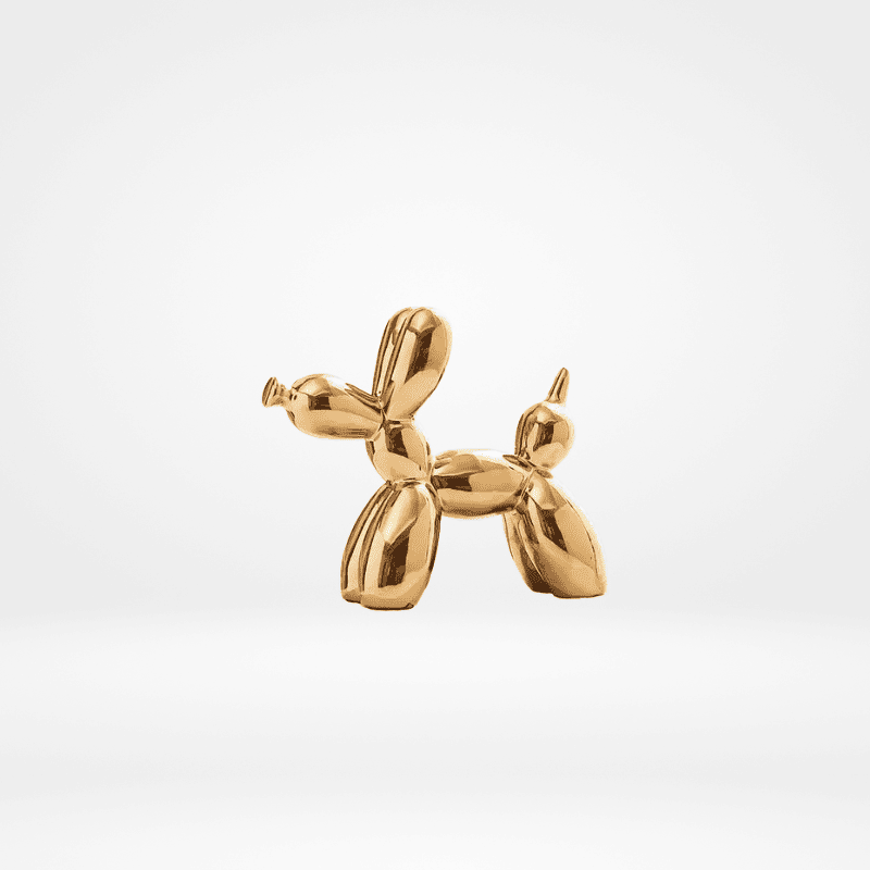 Canis Pop Contemporânea - Escultura Dourada