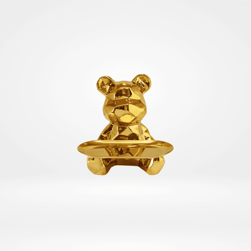 Orso Cavo – Porta-Itens Escultura Dourada