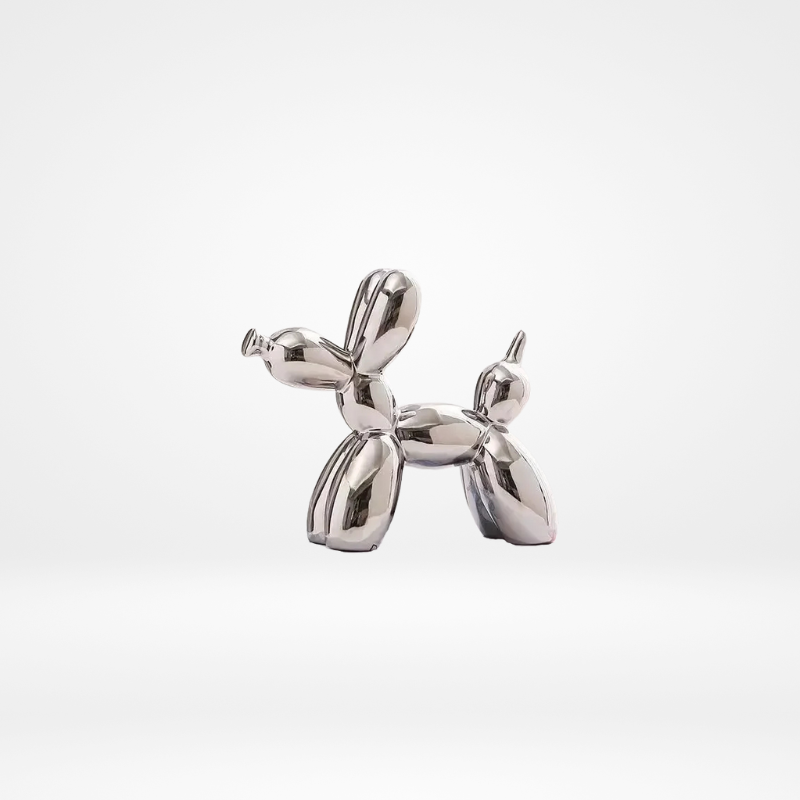 Canis Pop Contemporâneo - Escultura Prata
